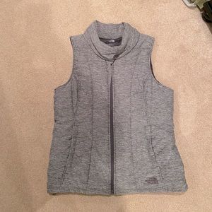North face grey puffer vest